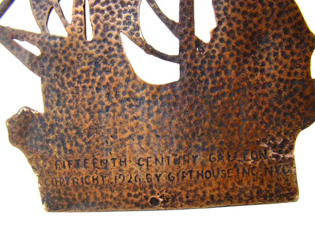 A wonderful single solid bronze 15th century Galleon bookend made in 1926 — image 2